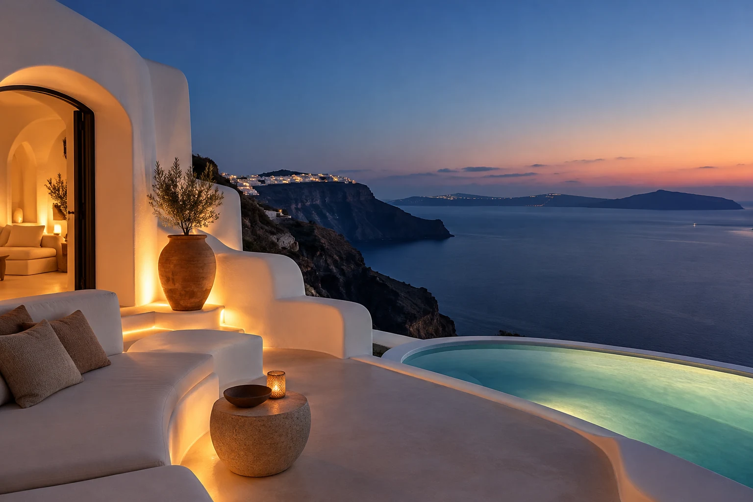 Generated landscape of Santorini